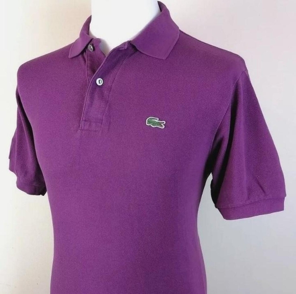 Lacoste Other - LACOSTE Mens Size 7 XL Purple Short Sleeve Polo Shirt made in France
